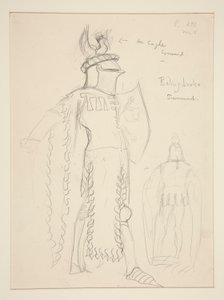 Bolingbroke (Scène de tournoi), croquis de costume pour Henry Irving