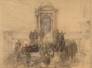 Cartoon pour - Edwin Austin Abbey