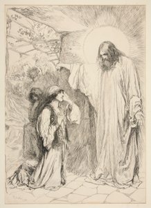 Le Christ et Marie-Madeleine - Edwin Austin Abbey