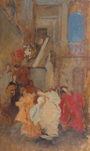 Étude compositionnelle, peut-être pour Une Mesure - Edwin Austin Abbey