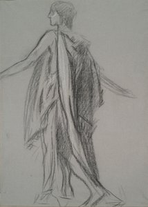 Première étude de figure pour - Edwin Austin Abbey