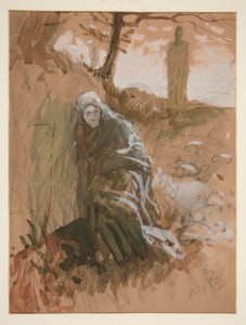 Figure dans les bois - illustration non identifiée