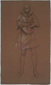 Étude de figure. Homme en costume médiéval - Edwin Austin Abbey