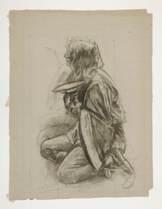 Étude de figure pour le roi Arthur - Edwin Austin Abbey