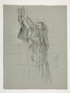 Étude de figure pour le roi Arthur - Edwin Austin Abbey
