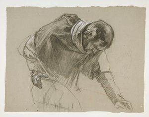Étude de figure pour le Roi Arthur - Edwin Austin Abbey