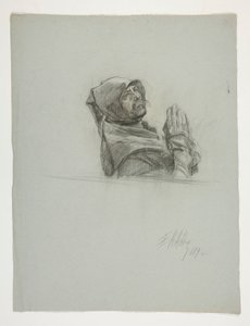 Étude de figure pour le roi Arthur - Edwin Austin Abbey