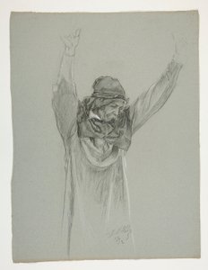 Étude de figure pour le roi Arthur - Edwin Austin Abbey