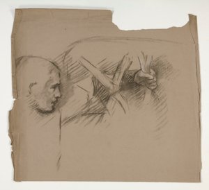 Étude de figure pour les Sept Péchés Capitaux, de La Quête du Saint Graal (une série de 15 peintures pour la bibliothèque publique de Boston, achevée en 1901)