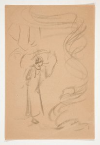 Étude de figure, possiblement pour Prospero - Edwin Austin Abbey