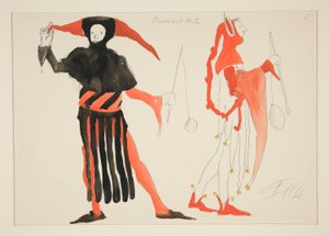 Fous, croquis de costume pour Henry Irving