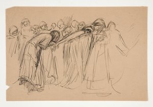 Galahad et les Vertus captives, étude pour La Quête du Saint Graal (série de quinze peintures pour la Bibliothèque publique de Boston, achevée en 1901)