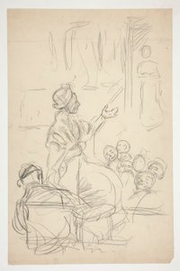 Groupe de figures - (illustration non identifiée) - Edwin Austin Abbey