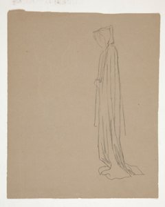 Figure encapuchonnée (recto); Étude d