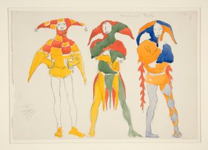 Fous itinérants, croquis de costume pour Henry Irving