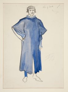 Jean de Gand, croquis de costume pour Henry Irving