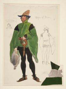 Gardien de prison, croquis de costume pour Henry Irving