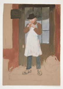 Homme allumant une pipe dans l