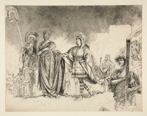 Matin du mariage de Thésée et Hippolyta (étude pour .1036) - Entrée de Thésée, de Le Songe d