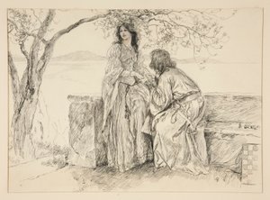 Miranda et Ferdinand, illustration pour Acte V, Scène i, La Tempête