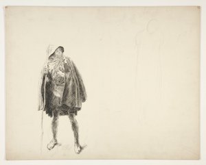 Paysanne, esquisse pour une pièce de Shakespeare non identifiée - Edwin Austin Abbey