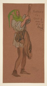 Costume de Sadler, croquis de costume pour Henry Irving - Edwin Austin Abbey