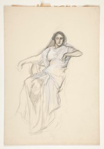 Dame assise, esquisse pour une pièce de Shakespeare non identifiée