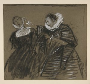 Esquisse pour La Mégère apprivoisée (?) - Edwin Austin Abbey