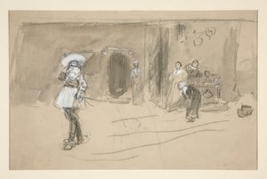 Esquisse pour une illustration de Sélections de la poésie de Robert Herrick (livre publié par Harper en 1882, précédemment publié dans Harper)