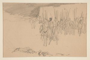 Soldat à cheval (illustration non identifiée) - Edwin Austin Abbey