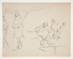 Études pour une pièce de Shakespeare non identifiée (Falstaff ?) - Edwin Austin Abbey