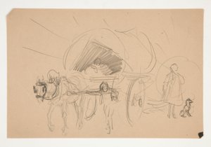 Étude pour illustration pour Oliver Goldsmith