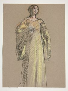 Étude pour Fiametta - Edwin Austin Abbey
