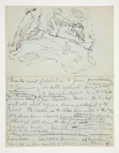 Étude pour La Quête du Saint Graal (série de quinze peintures pour la bibliothèque publique de Boston, achevée en 1901) : étude de draperie