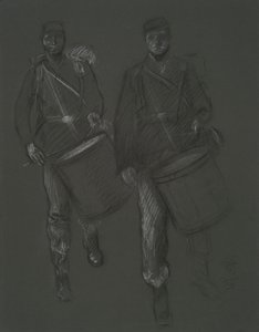 Étude pour les figures de deux tambours de la guerre civile - Edwin Austin Abbey