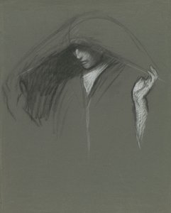 Étude de tête drapée - Edwin Austin Abbey