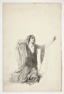 Étude de femme agenouillée, probablement une étude pour Juliette dans la scène du tombeau