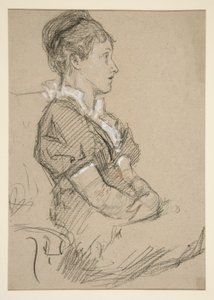 Étude de femmes assises (Mme Abbey ?) - Edwin Austin Abbey