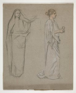 Deux femmes : étude pour - Edwin Austin Abbey