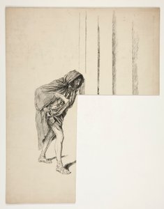 Homme marchant en manteau, croquis pour une pièce de Shakespeare non identifiée - Edwin Austin Abbey