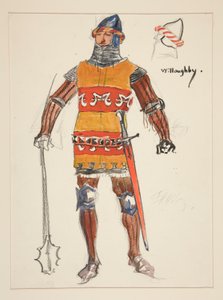 Willoughby, croquis de costume pour Henry Irving