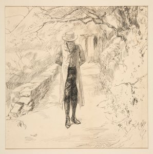 Wordsworth marche dans les bois : La série des Lacs anglais et des hommes, de Harper - Edwin Austin Abbey