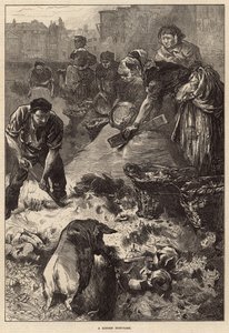 Une cour de poussière à Londres (gravure)