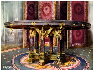 Table circulaire et paravent pliant, 1911-1912