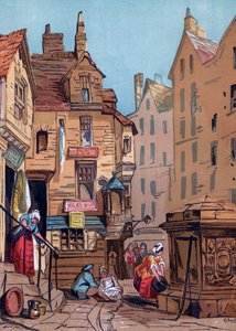 La maison de John Knox, Édimbourg, 19ème siècle