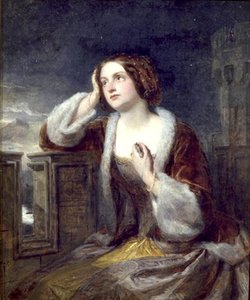 Catherine Seyton regardant depuis les remparts à Loch Leven, c.1840 - Edwin Landseer