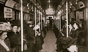 Train de métro de la rivière Hudson, New York, USA, vers 1901 - Edwin Levick