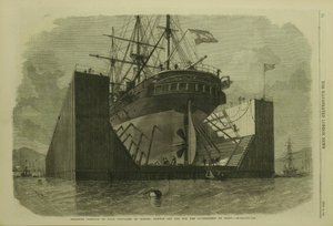 Ponton flottant ou dock préparé par MM. Rennie and Son pour le gouvernement espagnol - Edwin Weedon