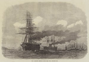 HMS Agincourt échoué sur le rocher Pearl, baie de Gibraltar