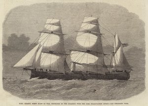 HMS Amazon, Sloop de guerre à hélice, détruit par la collision avec le paquebot à vapeur de Cork Osprey